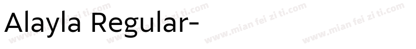 Alayla Regular字体转换